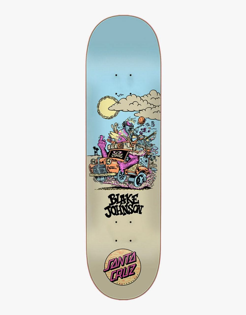 Santa Cruz Johnson Beast Wagon Skateboard Deck - 8.375"