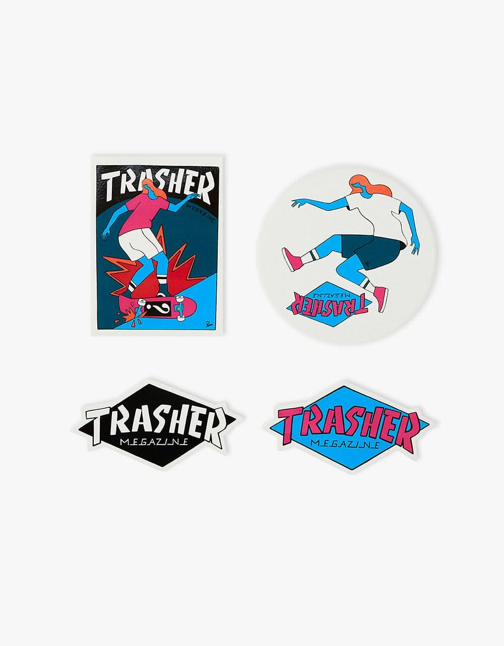 Thrasher x Parra Trasher Sticker 4 Pack