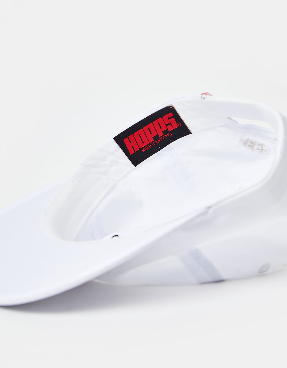 Hopps Face Embroidered Snapback Cap - White