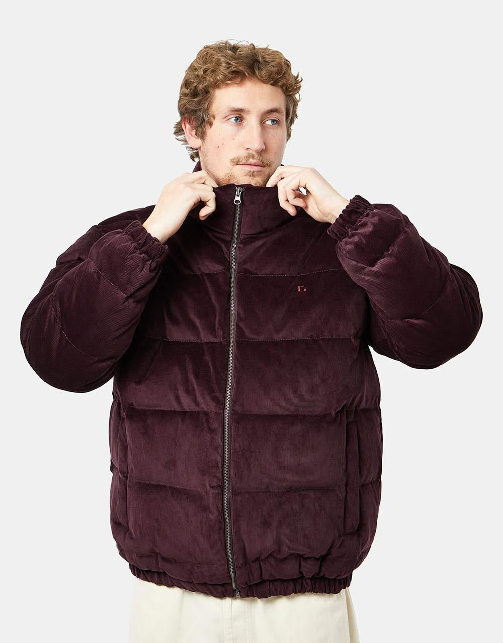 Route One Corduroy Puffer Jacket - Port