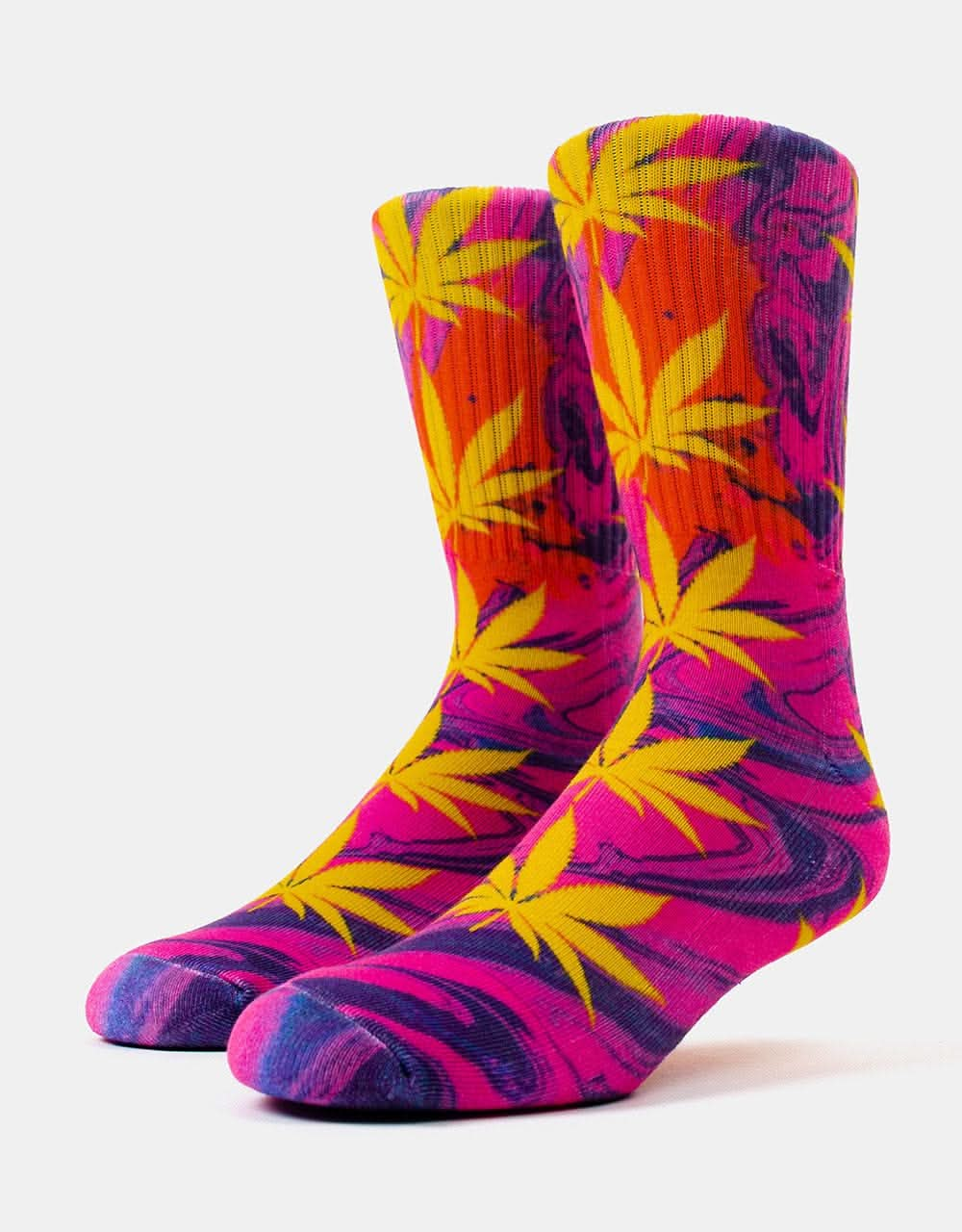 HUF Digtial Plantlife Socks - Purple/Yellow