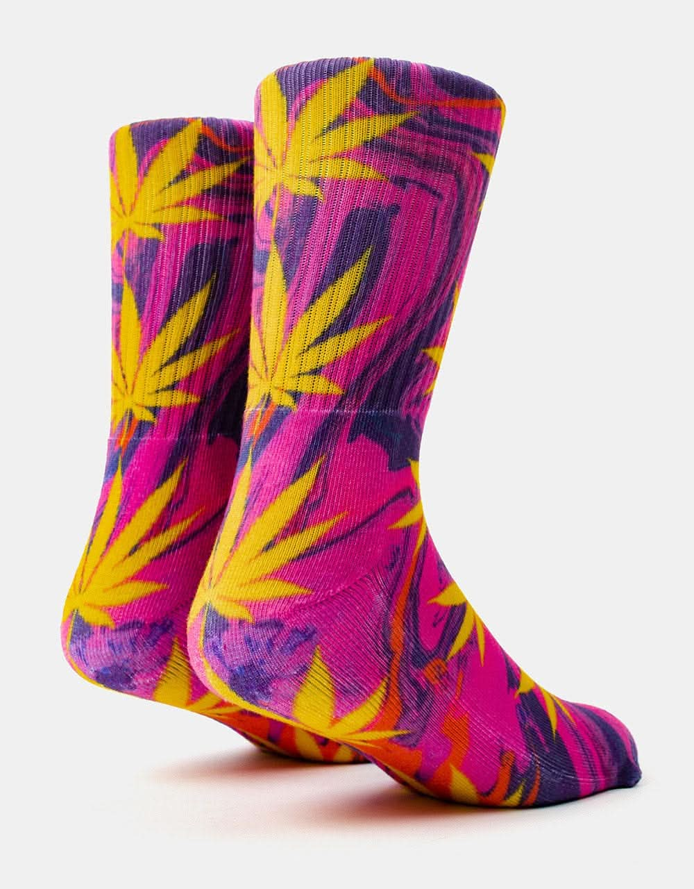 HUF Digtial Plantlife Socks - Purple/Yellow