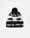 Last Resort AB Rat Race Pom-Pom Fold Beanie - Black