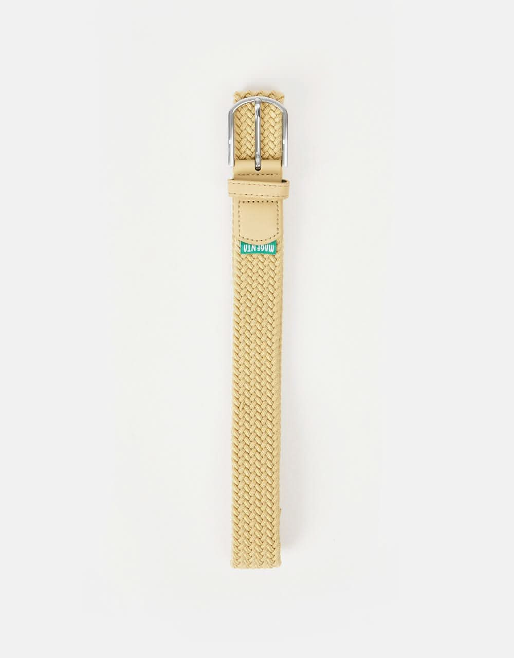 Magenta Braided Belt - Beige