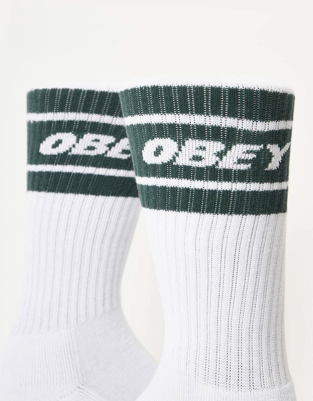 Obey Cooper II Socks - White /Dark Cedar