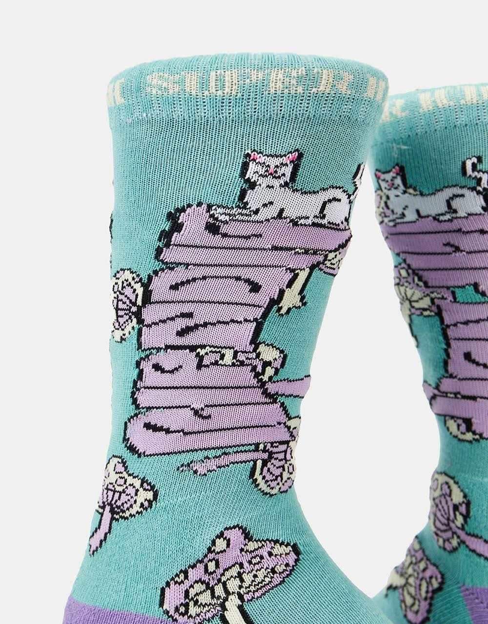 RIPNDIP Super Psychedelic Socks - Sage