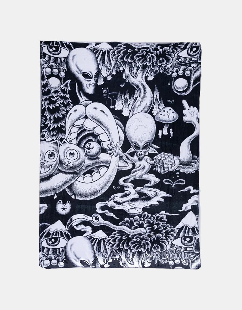 RIPNDIP Dark Twisted Fantasy Fleece Blanket - Black