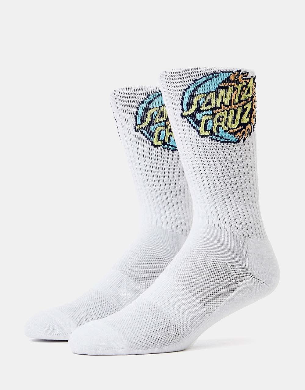 Santa Cruz Eclipse Dot Socks - White