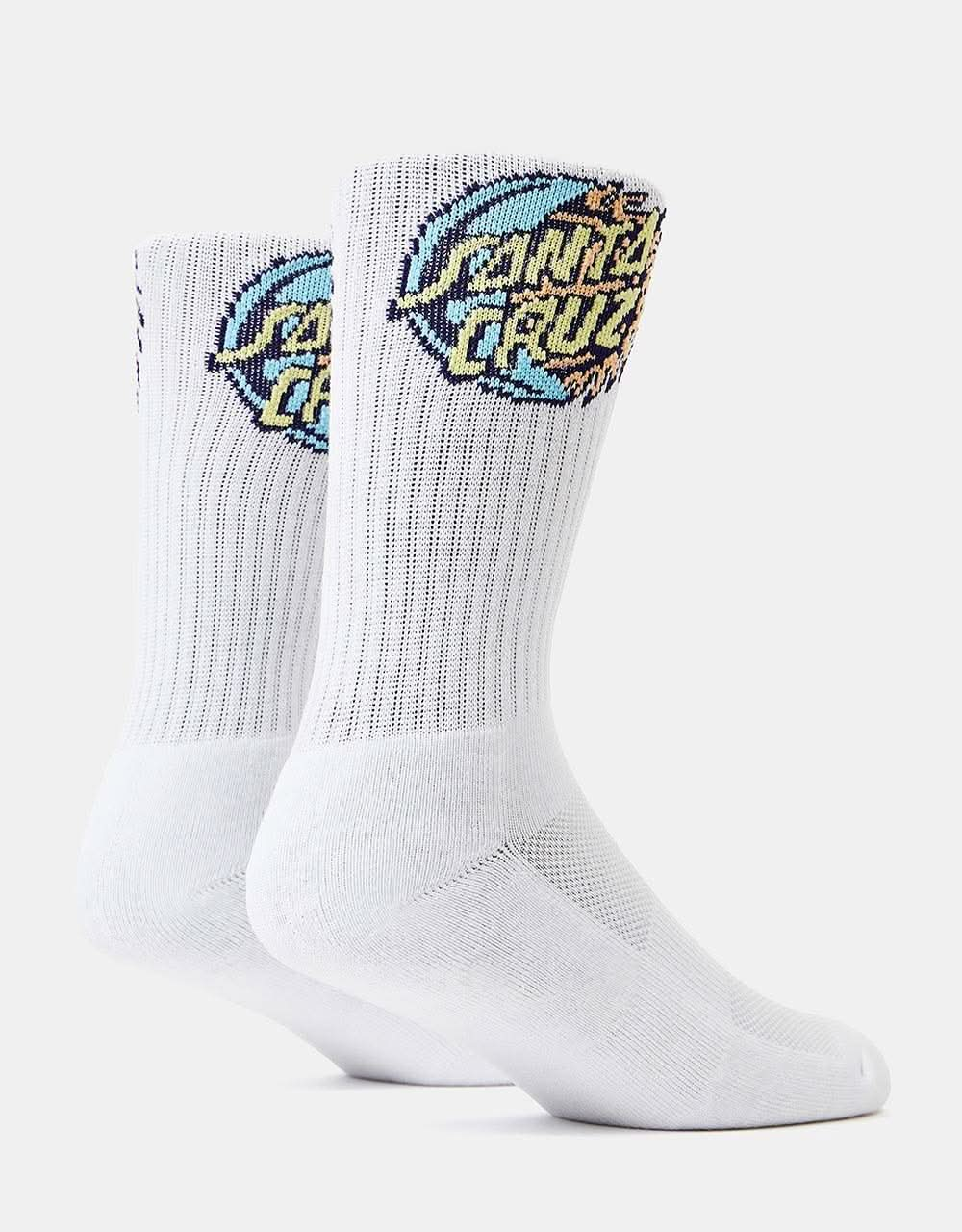 Santa Cruz Eclipse Dot Socks - White