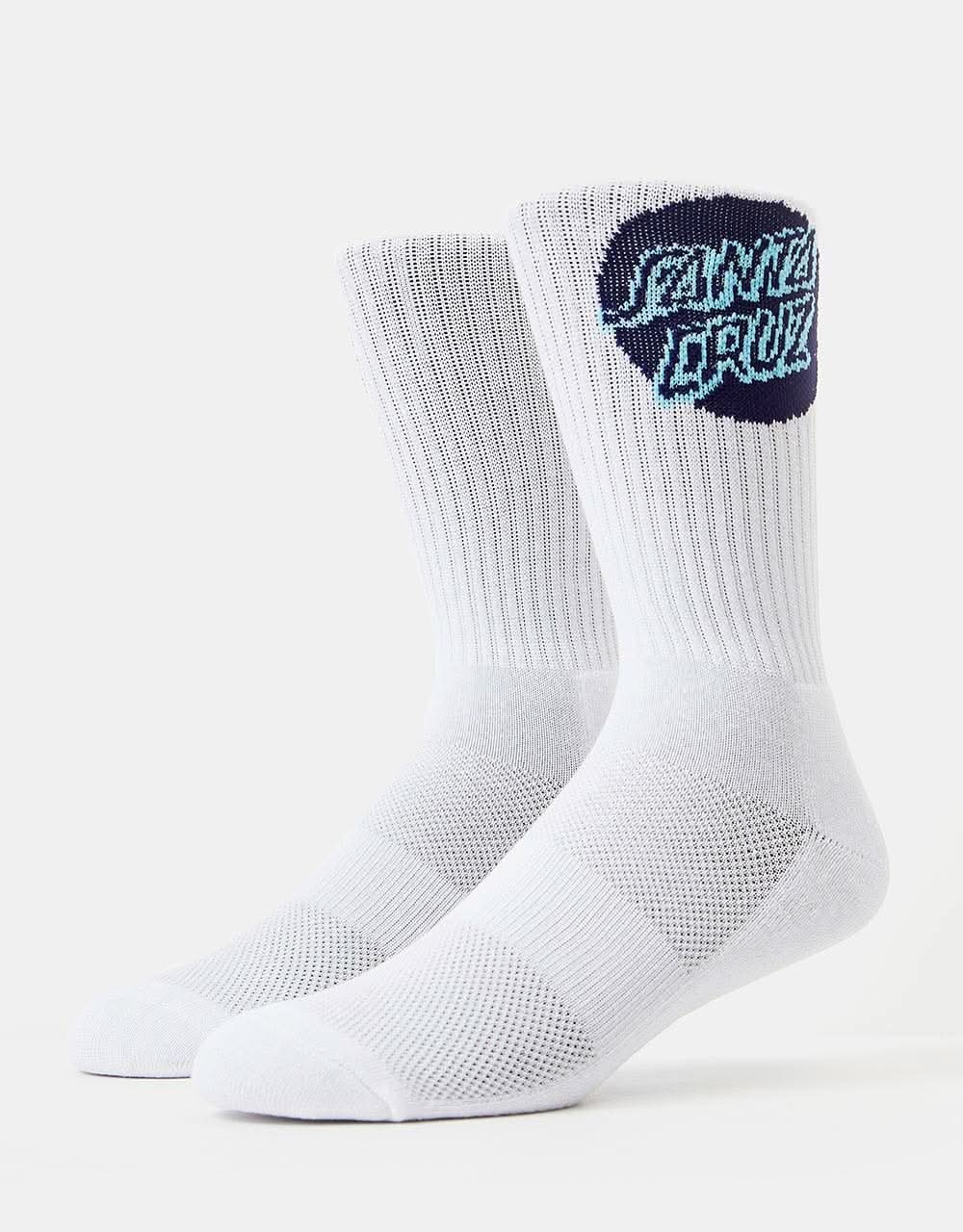 Santa Cruz Shadowless Dot Socks - White