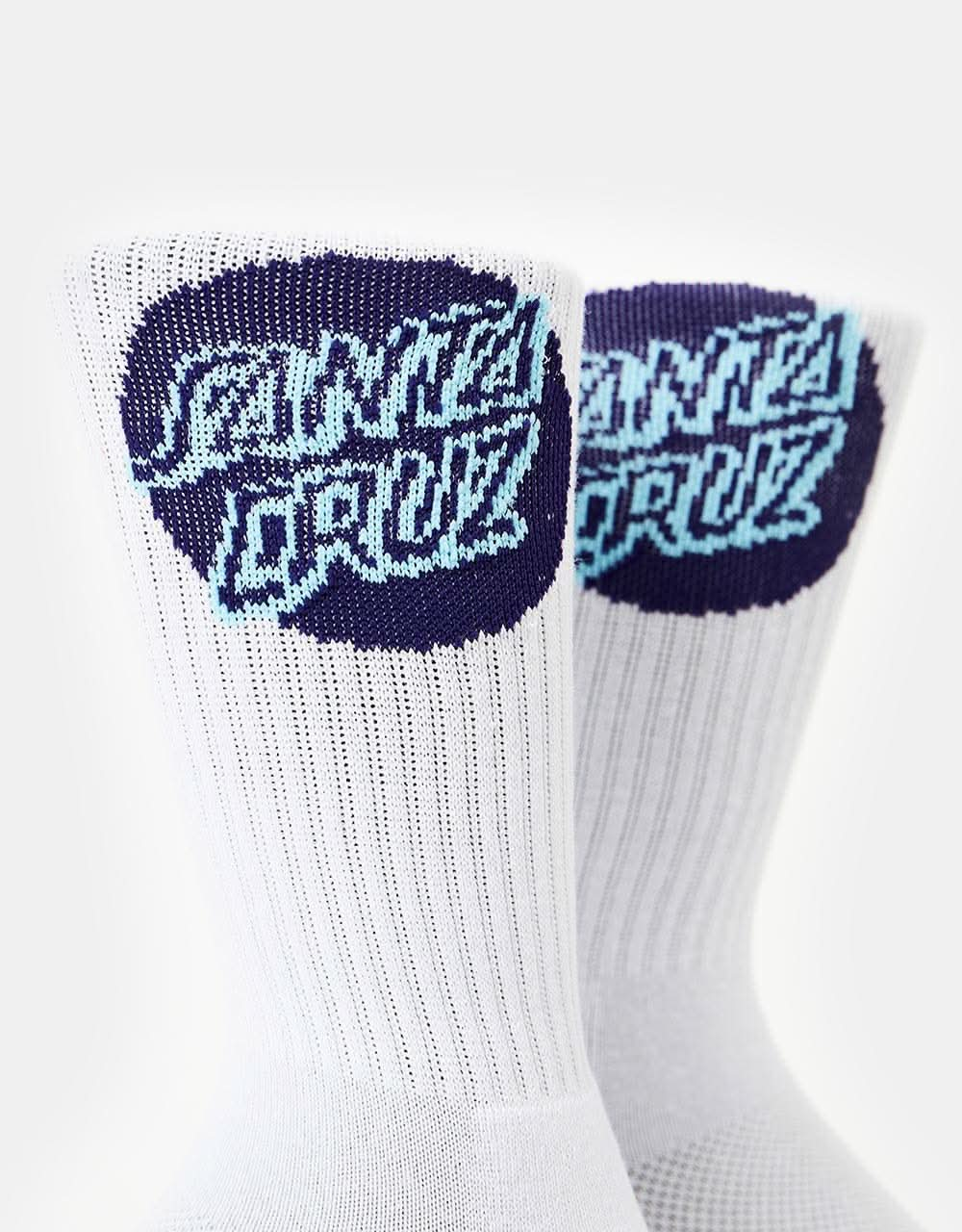 Santa Cruz Shadowless Dot Socks - White