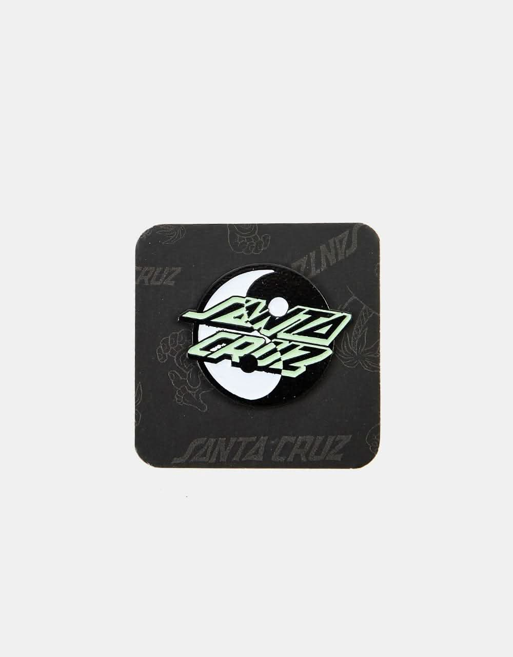 Santa Cruz Yin Yang Dot Pin Badge - Black/White