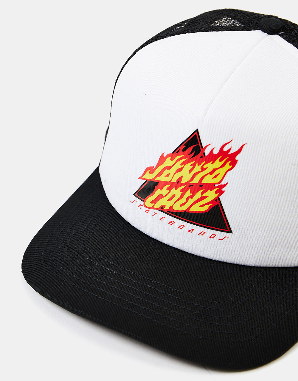 Santa Cruz Flamed Not A Dot Meshback Cap - Black/Black