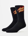 Santa Cruz Flamed Not A Dot Socks - Black