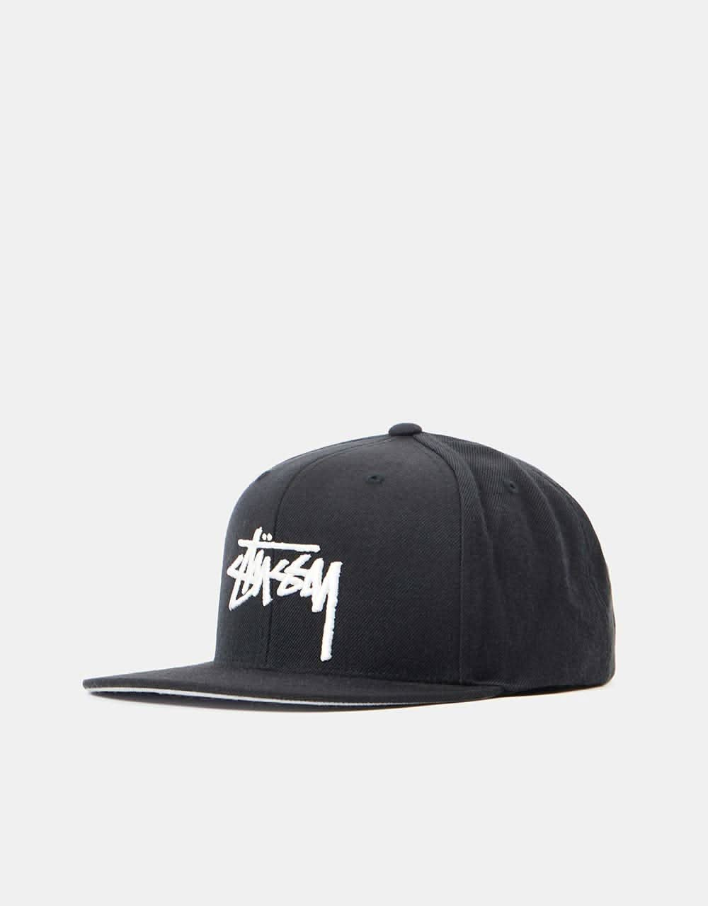 Stüssy Big Stock High Crown Cap - Black