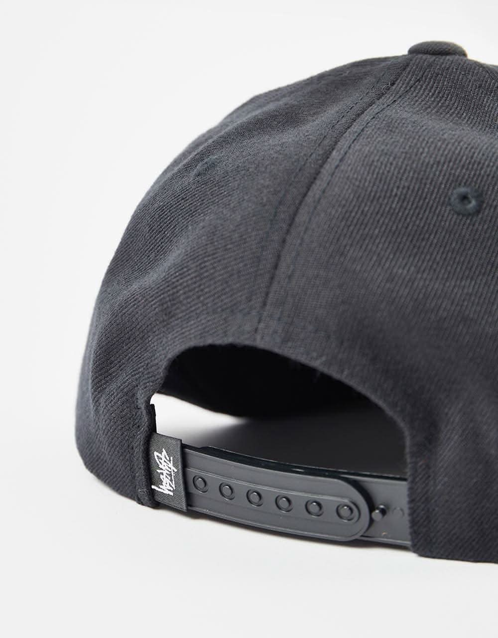 Stüssy Big Stock High Crown Cap - Black