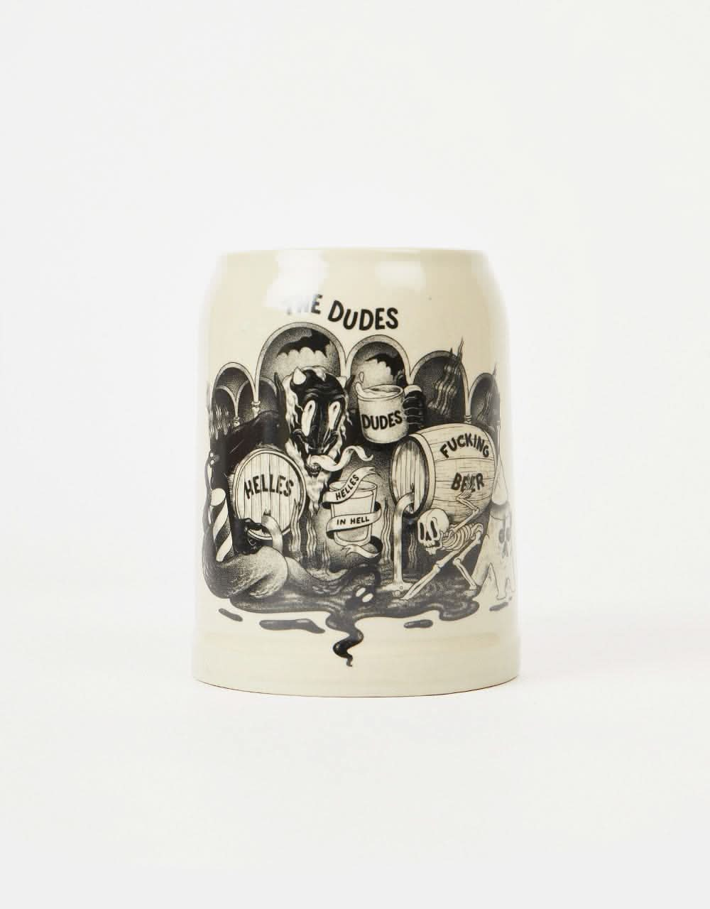 The Dudes Helles In Hell Beer Mug - White