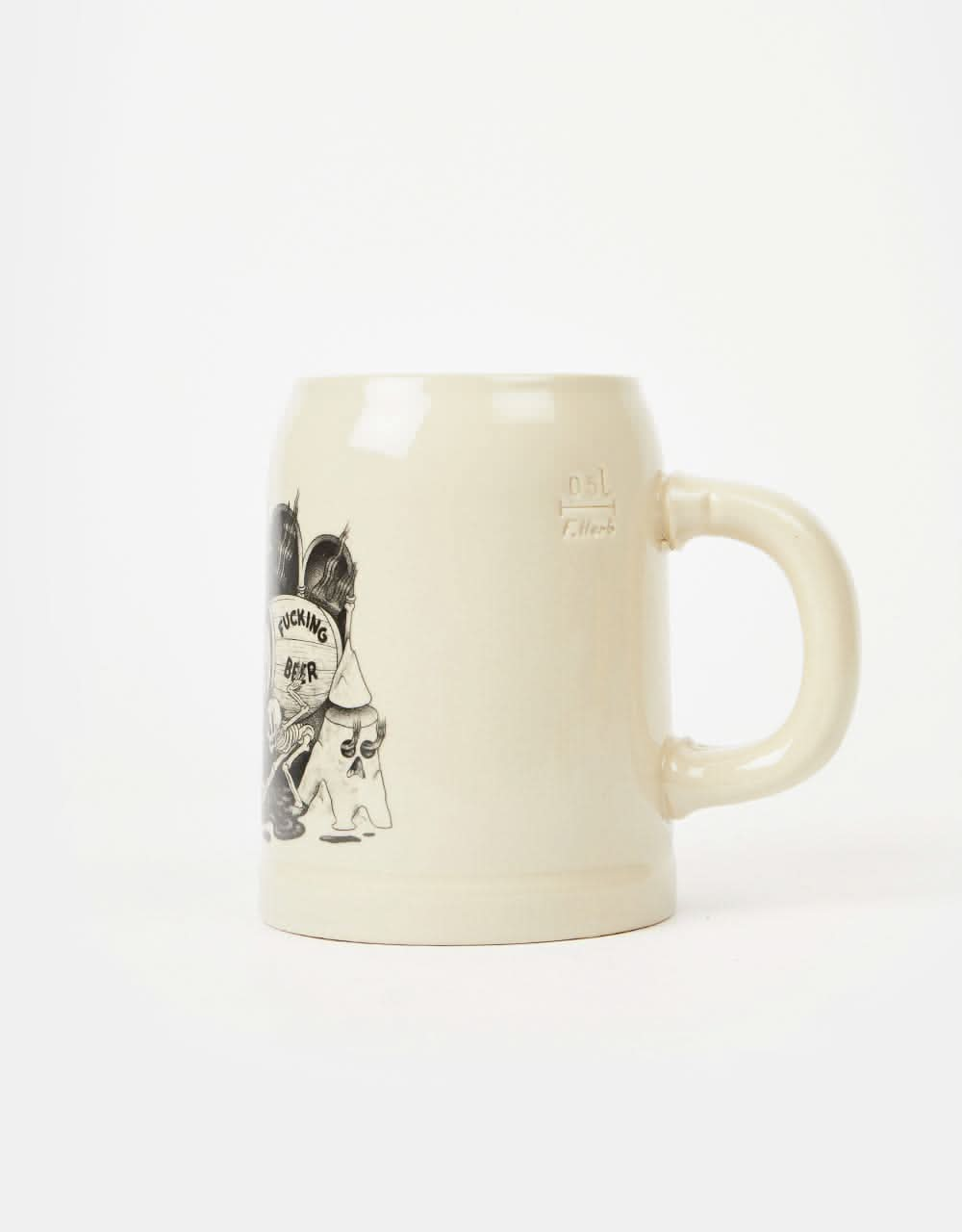 The Dudes Helles In Hell Beer Mug - White