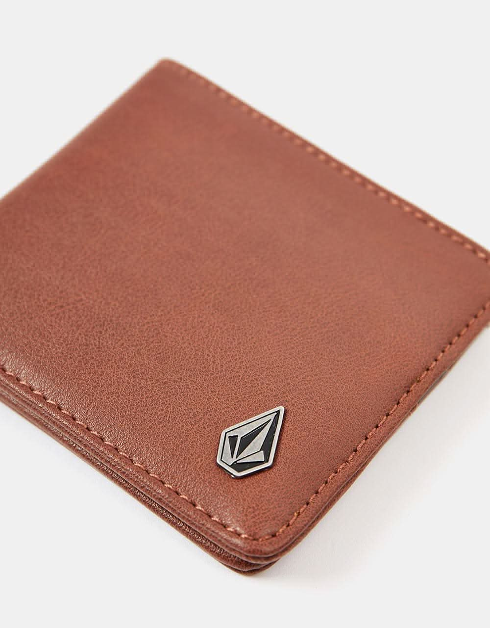 Volcom Slim Stone Large Wallet - Brown