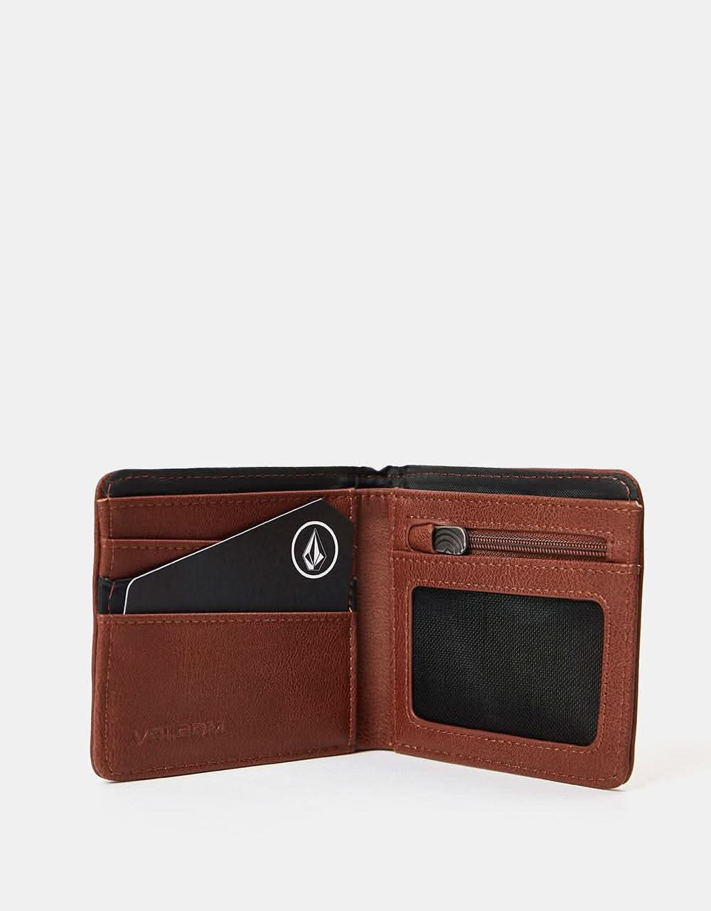 Volcom Slim Stone Large Wallet - Brown