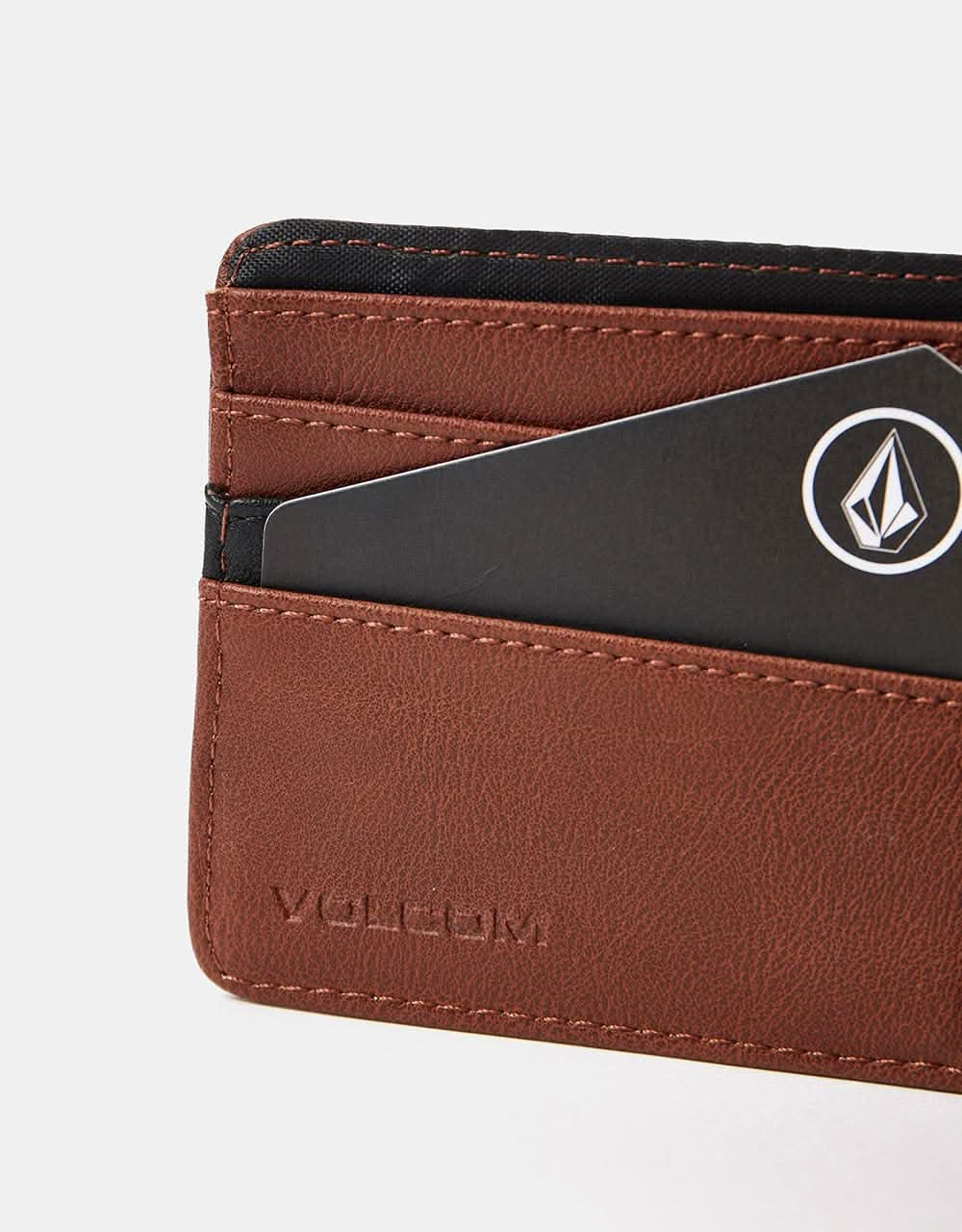 Volcom Slim Stone Large Wallet - Brown