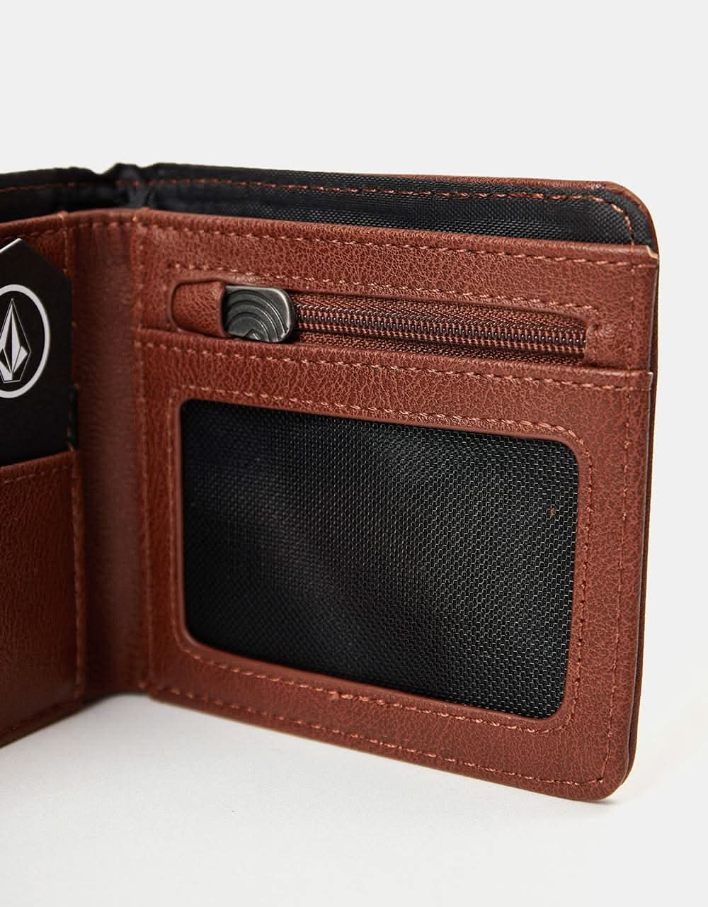 Volcom Slim Stone Large Wallet - Brown