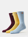 Dickies Valley Grove 3-Pack Socks - Grape Wine