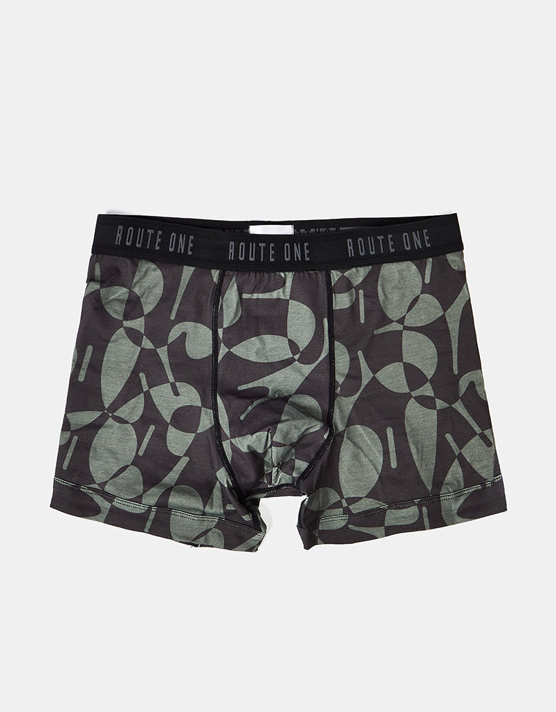 Route One Classic Boxer Shorts 2 Pack - Tropical/Letters