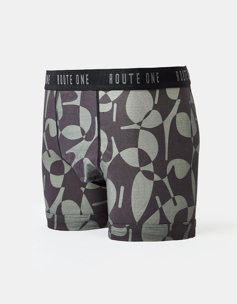 Boxer classique Route One - Lettres (Noir)