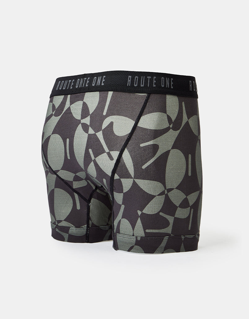 Route One Classic Boxer Shorts - Letters (Black)