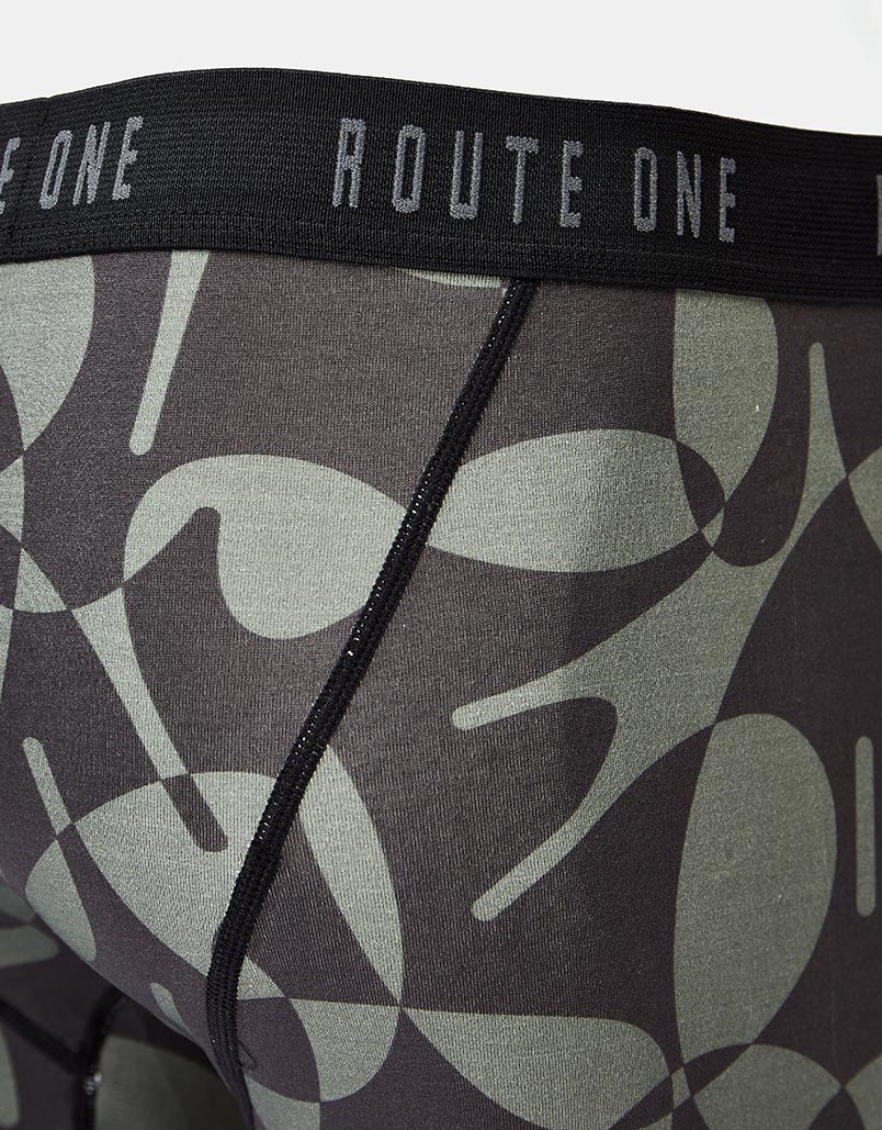 Route One Classic Boxer Shorts - Letters (Black)