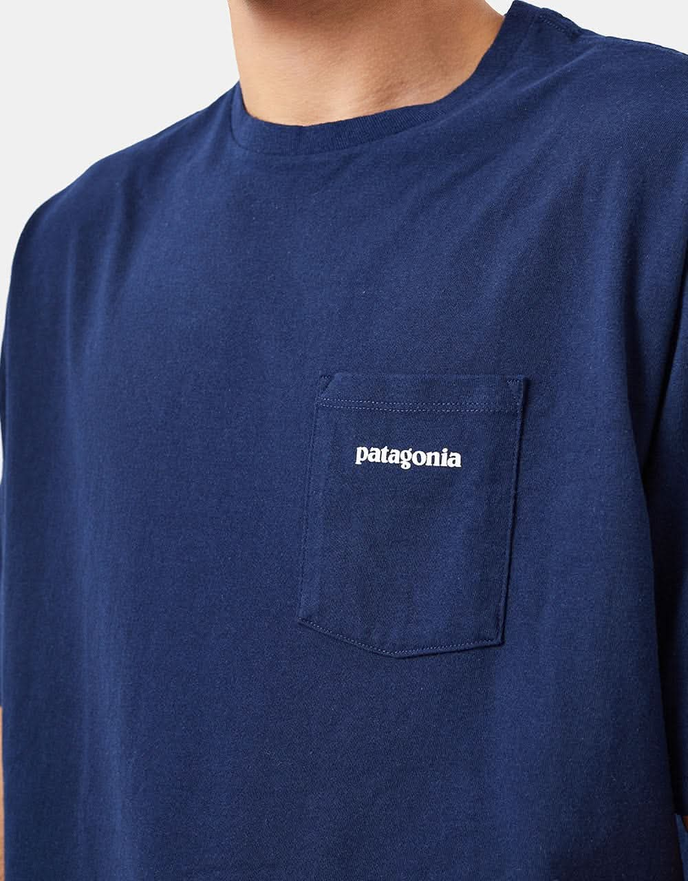 Patagonia Boardshort Logo Pocket Responsibili-Tee® - Stone Blue