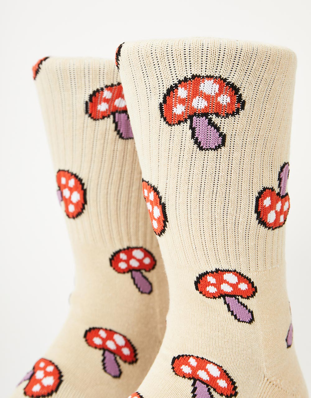 Route One Shrooms Socks - Ivory