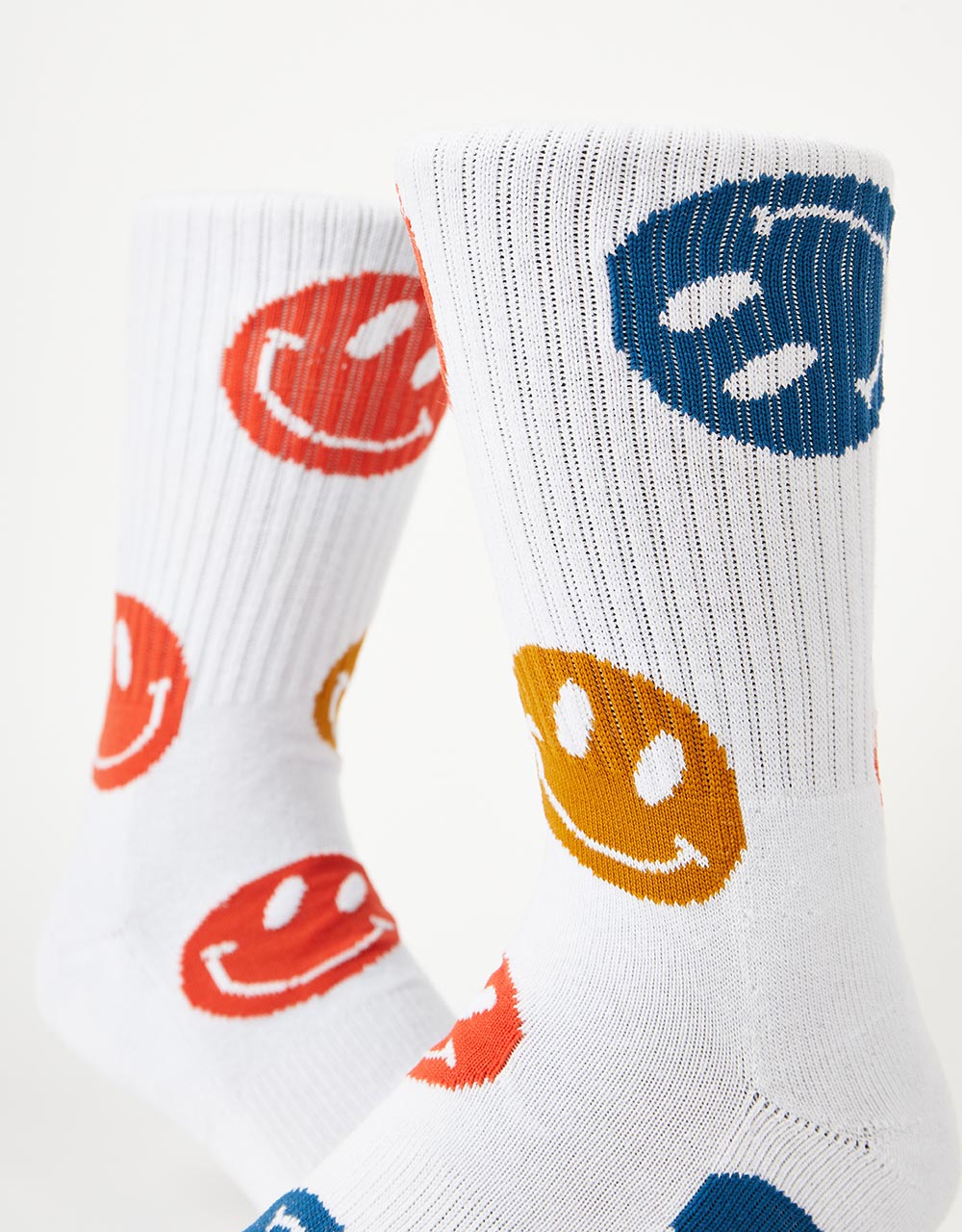 Route One Smiley Socks - White