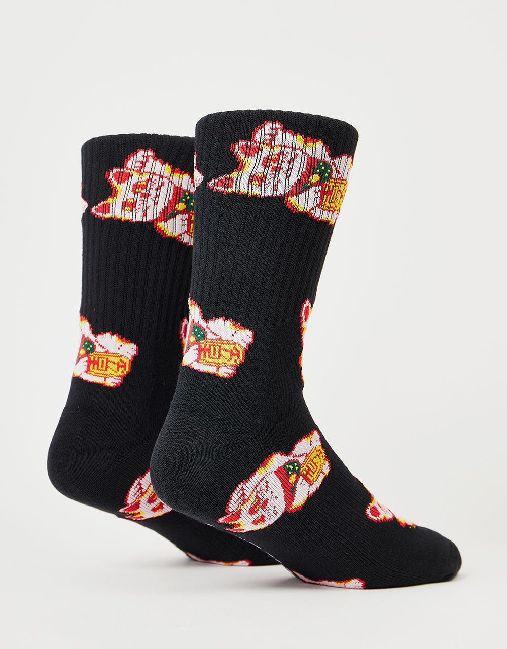 Route One Lucky Cat Socks - Black