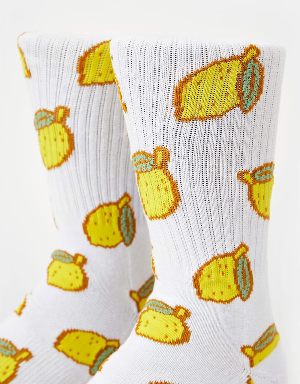 Route One Lemons Socks - White