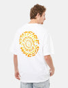 Spitfire Torched Script T-Shirt - White/Yellow/Orange