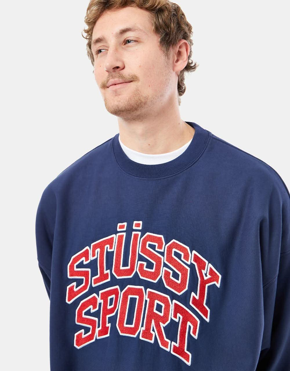 Stüssy Relaxed Oversized Crew - Navy