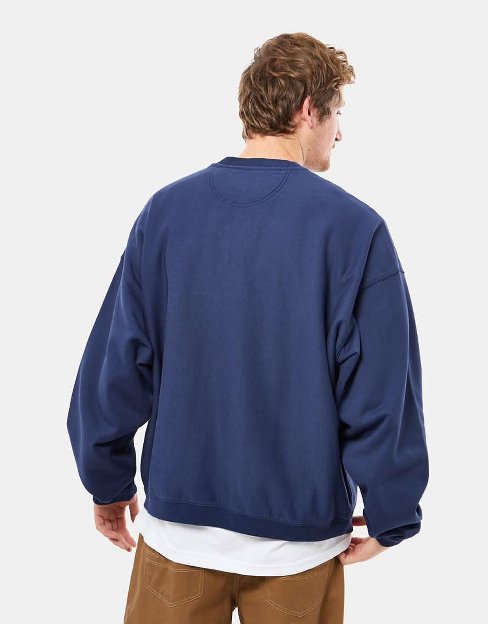 Stüssy Relaxed Oversized Crew - Navy