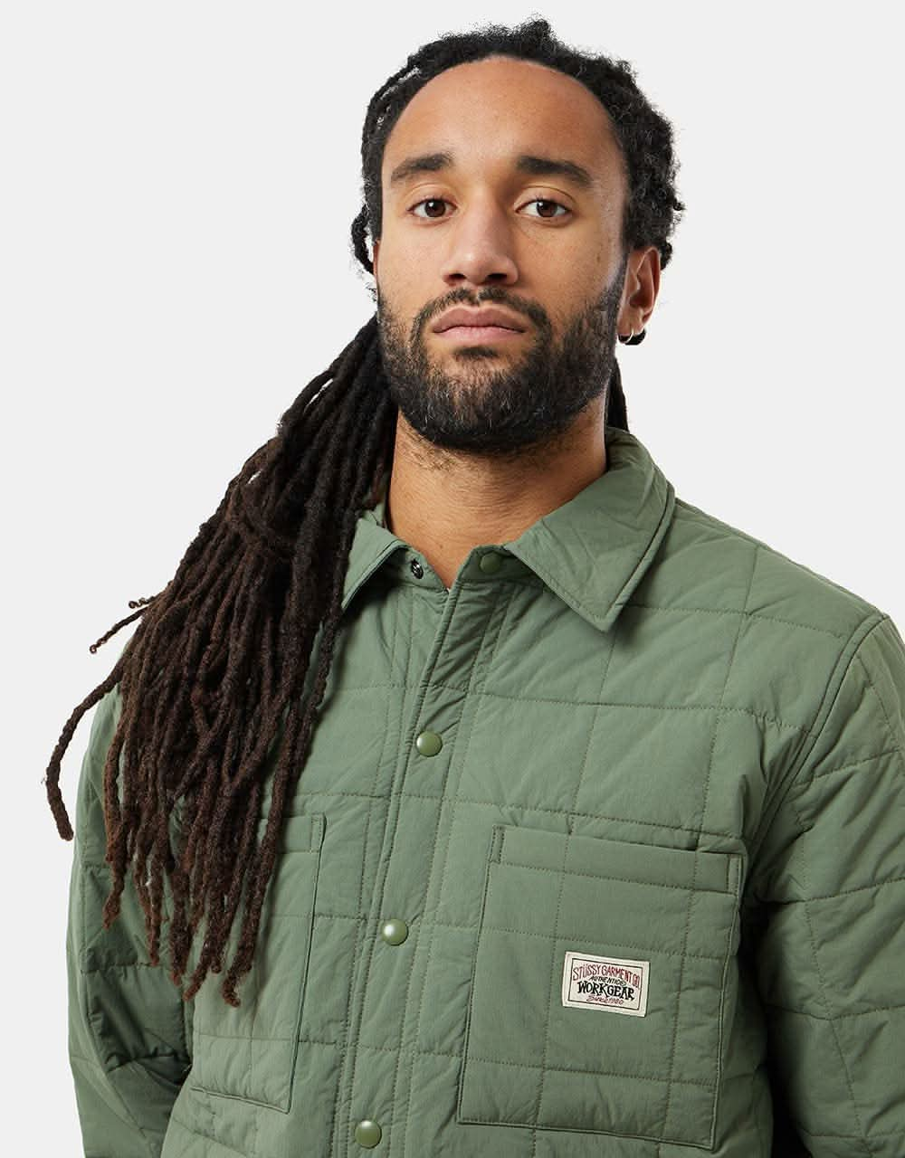 Stüssy Quilted Fatigue Shirt - Green