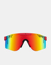 Pit Viper Hot Shot Double Wide Polarized Sunglasses - Rainbow Mirror