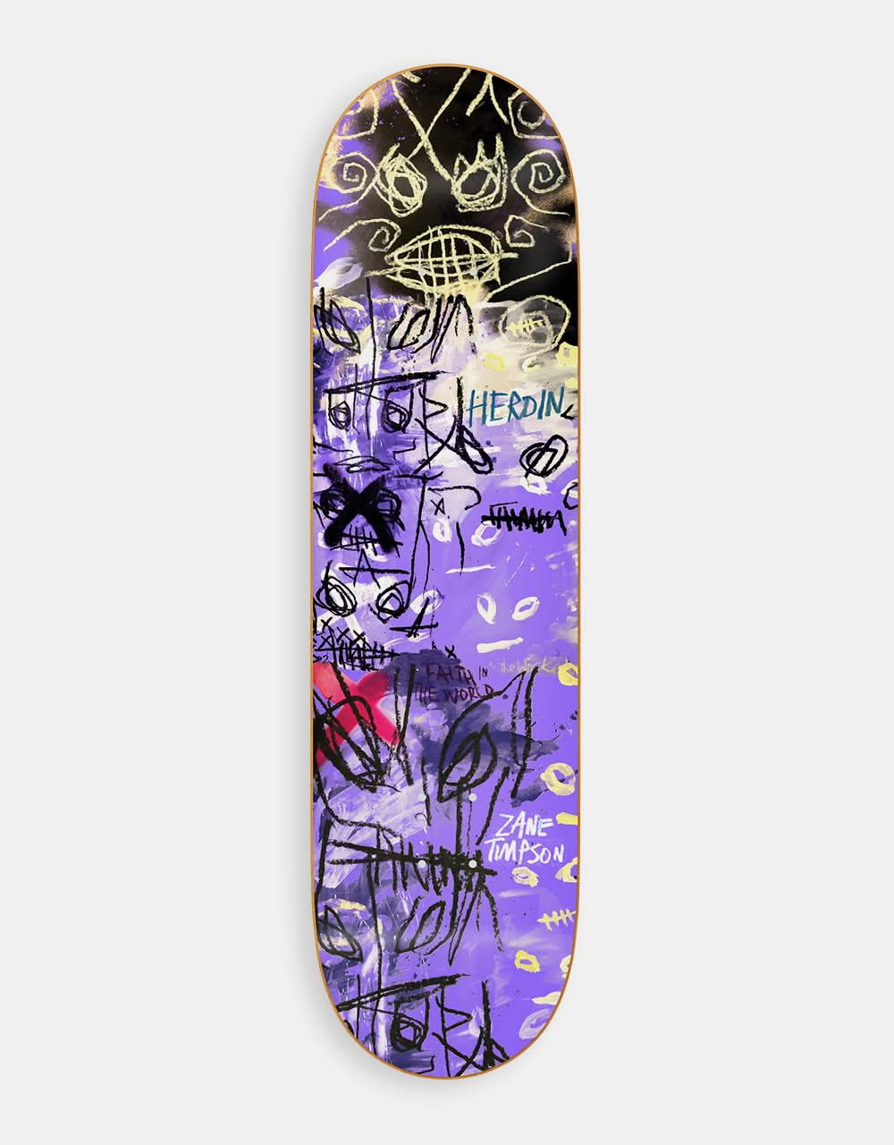 Heroin Zane Painted Skateboard Deck - 8.75”