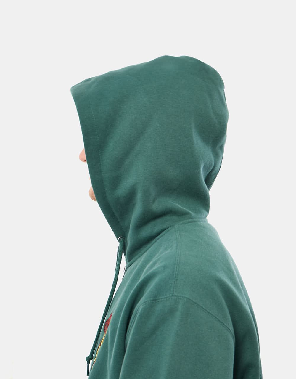 Obey Dragon Zip Hoodie - Dark Cedar