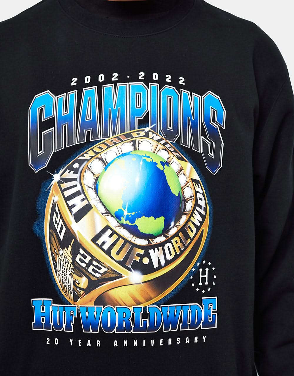 HUF Champions Crewneck - Black