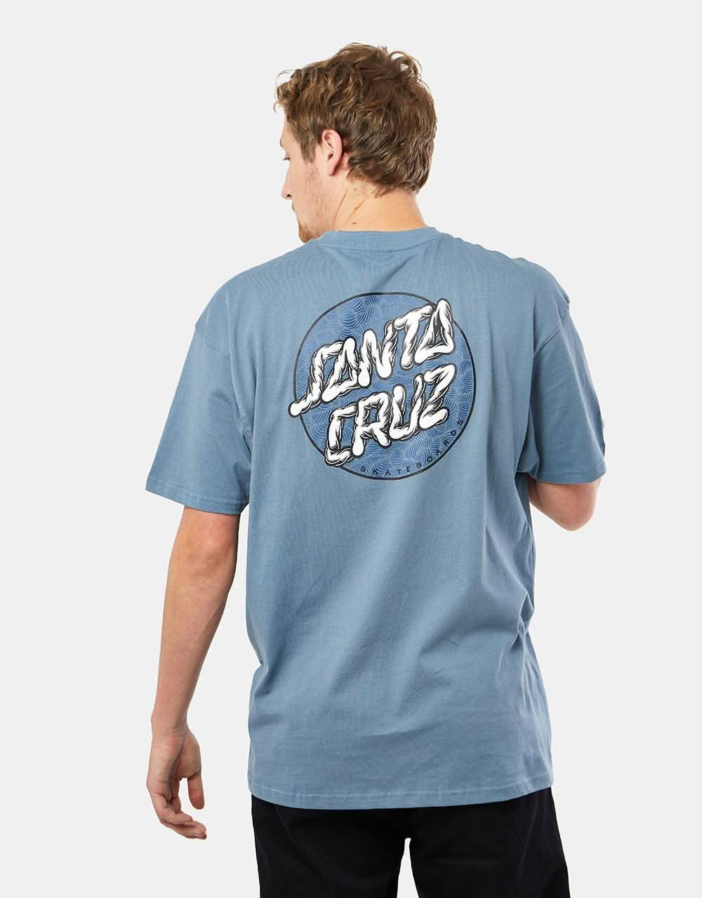 Santa Cruz Alive Dot T-Shirt - Vintage Blue