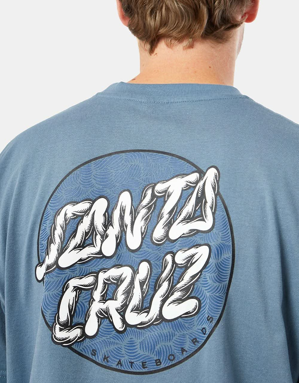 Santa Cruz Alive Dot T-Shirt - Vintage Blue