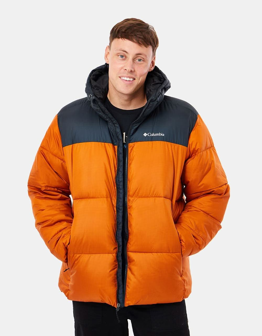 Columbia Puffect™ Hooded Jacket - Warm Copper/Black