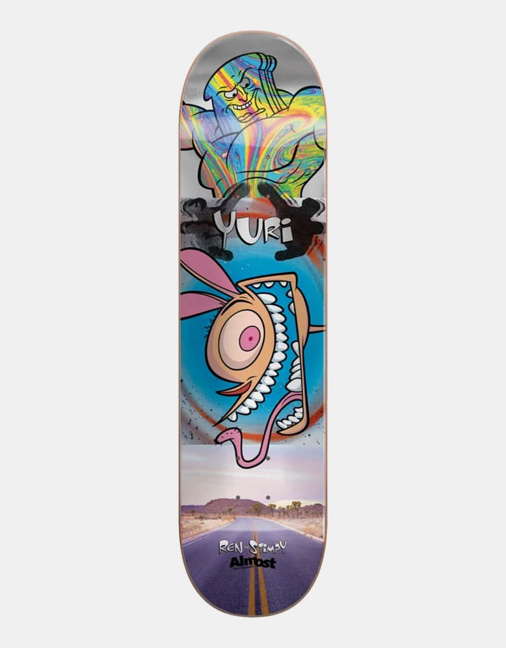 Almost x Ren & Stimpy Yuri Road Trip R7 Skateboard Deck