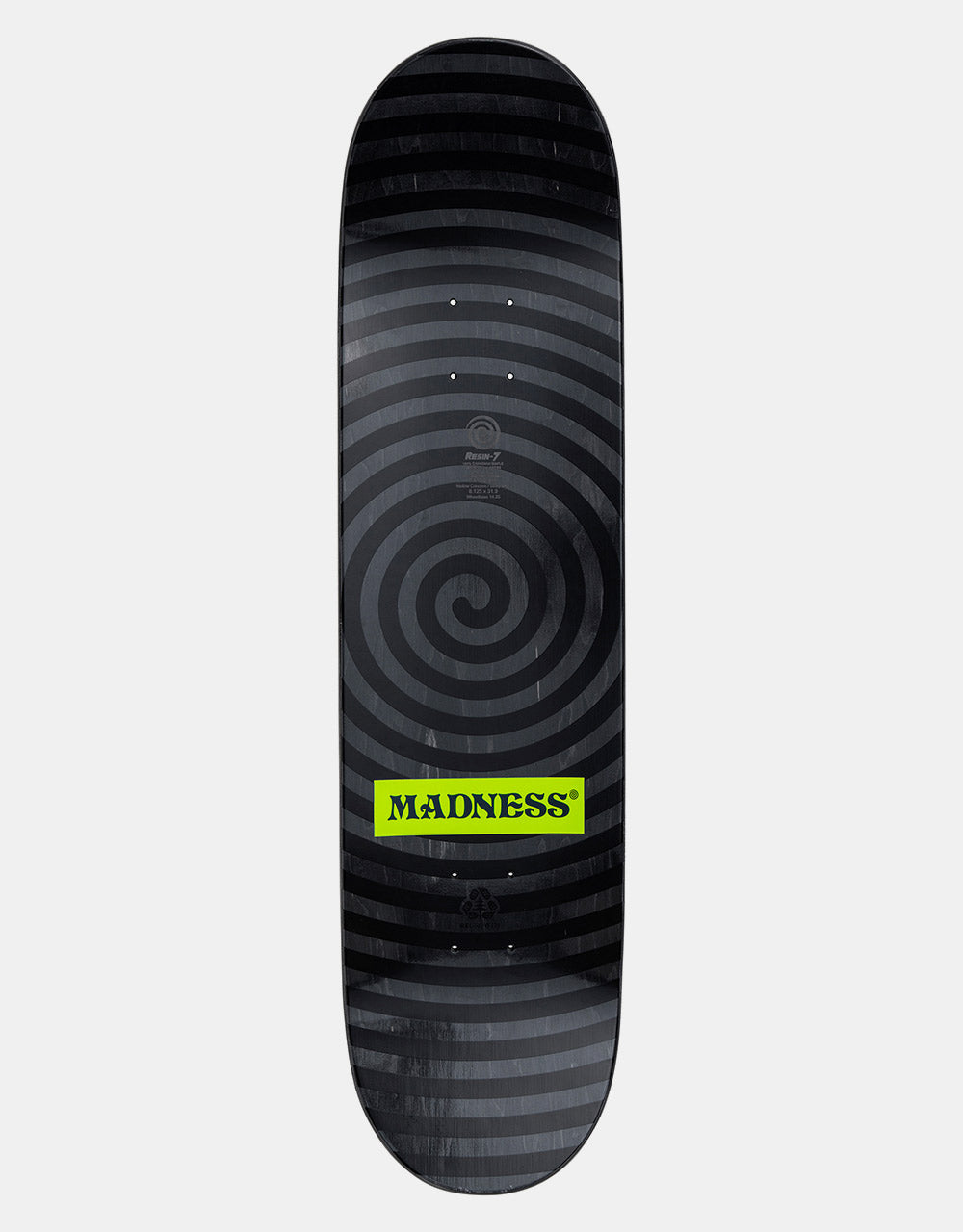 Madness Split Overlap Holo Swirl R7 Skateboard Deck - 8"