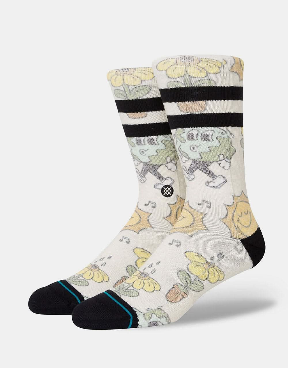 Stance Nice Mooves Crew Socks - Off White